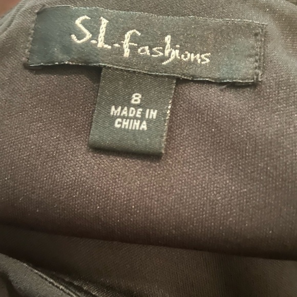 S.L Fashions Womens NWT Black Dress 8 - Picture 4 of 4